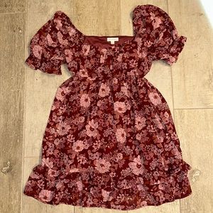 Puffed sleeve mini dress size small